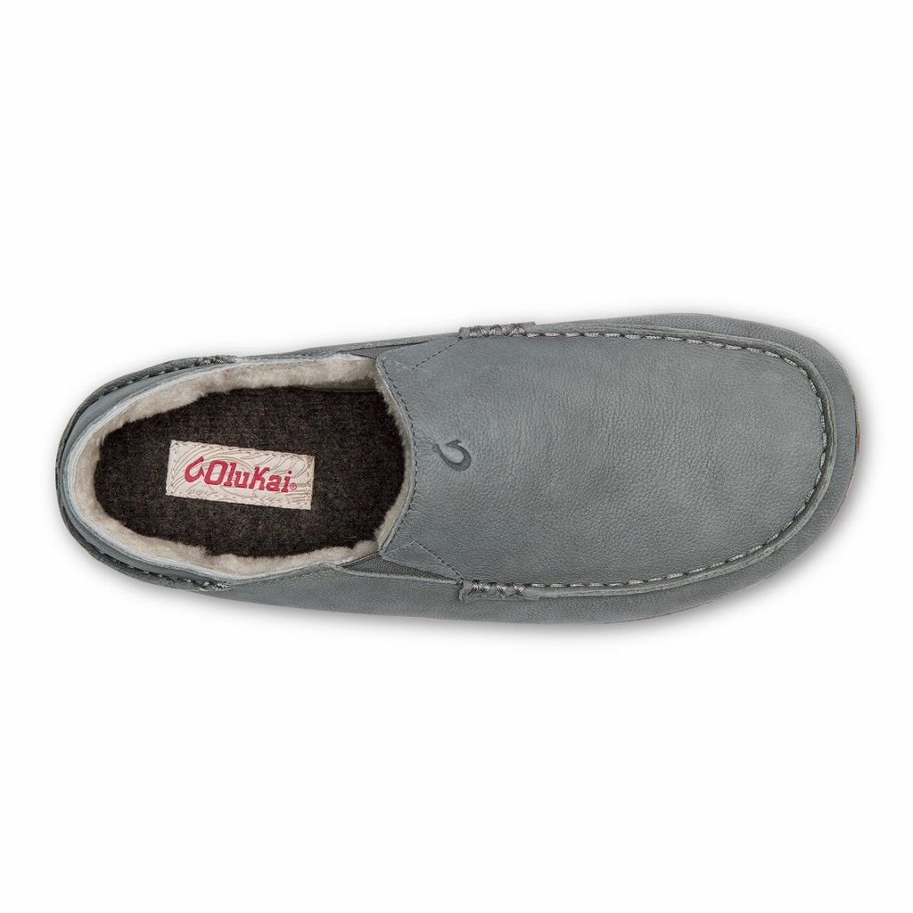 Olukai Men's Kipuka Hulu Slipper - Charcoal US195-237